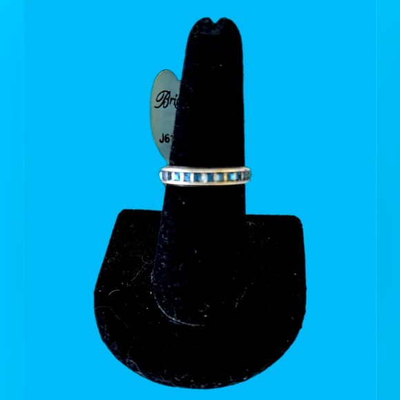 Brighton Eternal Silver Clear Crystals Stackable Band Ring Size 8 - Picture 2 of 6